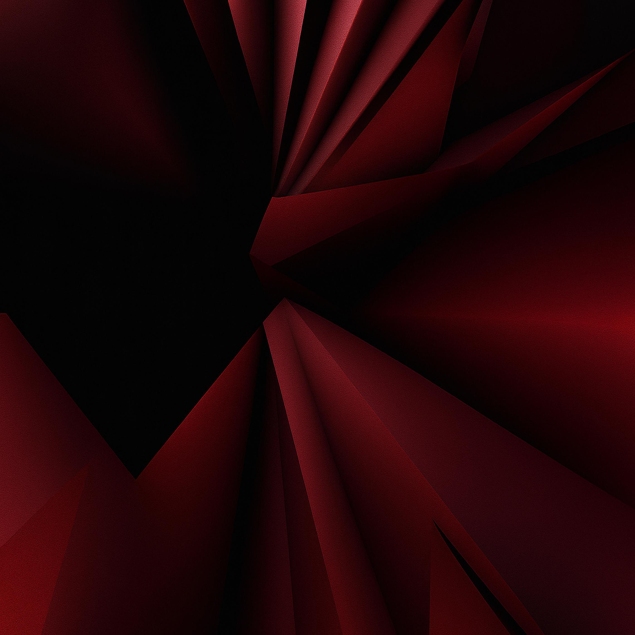 Album cover for Striations of Grace. Abstract 3D art with dark red and black.